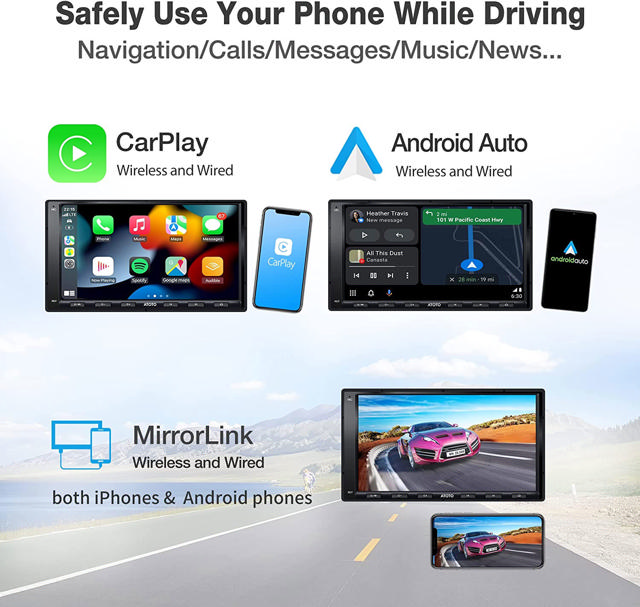ATOTO A6G2A7PF ANDROID ΣΤΕΡΕΟΦΩΝΙΚΟ ΑΥΤΟΚΙΝΗΤΟY A6 DOUBLE DIN A6G2A7PF - APPLE CARPLAY / ANDROID AUTO