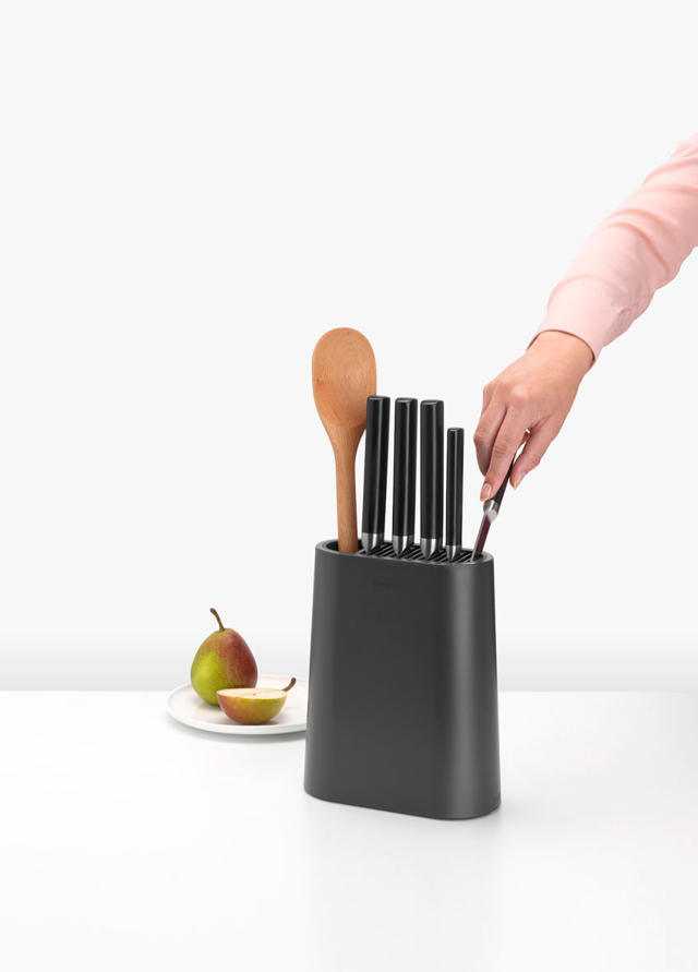 BRABANTIA KNIFE BLOCK WITH HOLDER DARK GREY