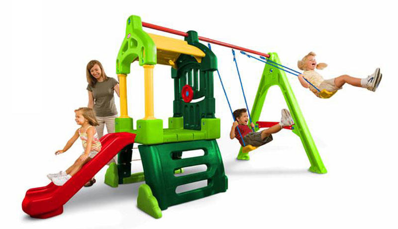 LITTLE TIKES CLUBHOUSE SWING SET NAT