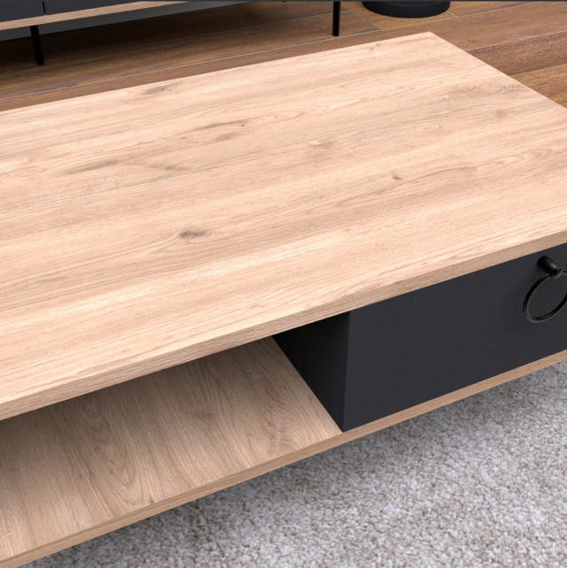 COFFEE TABLE HM9247.02 - OAK BLACK