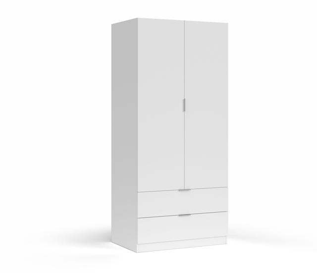 FORES WARDROBE 180X81X52CM - WHITE