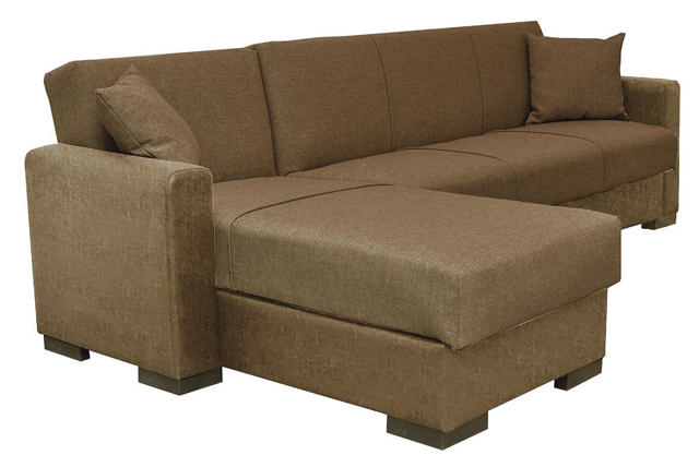 JOSE CORNER SOFA BED - BROWN