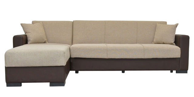 JOSE CORNER SOFA BEIGE/BROWN 270X165X84CM