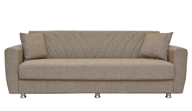 JUAN 3 SEATER SOFA WITH STORAGE - BED BROWN