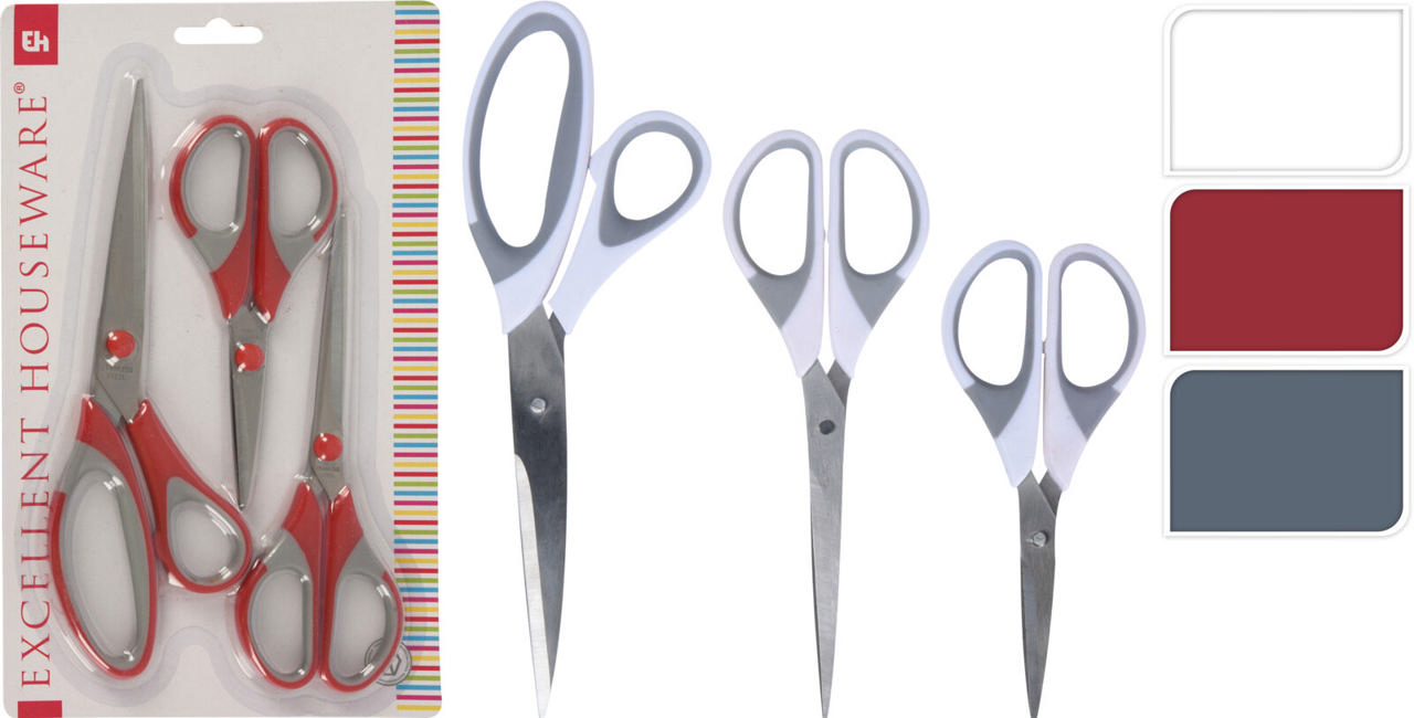 SCISSORS SET 3PCS 3 ΔΙΑΦΟΡΕΤΙΚΑ ΧΡΩΜΑΤΑ