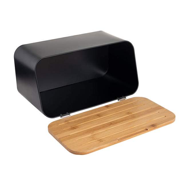 ESTIA BREAD BIN BAMBOO 34.5X19X17CM BLACK