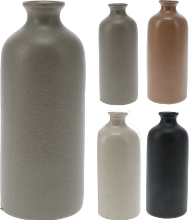 VASE BOTTLE SHAPE PORCELAIN 4 ASSORTED DESIGNS