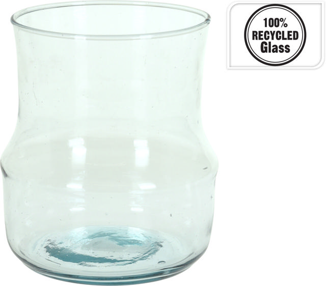 VASE RECYCLED GLASS 150XH180MM Ø130MM