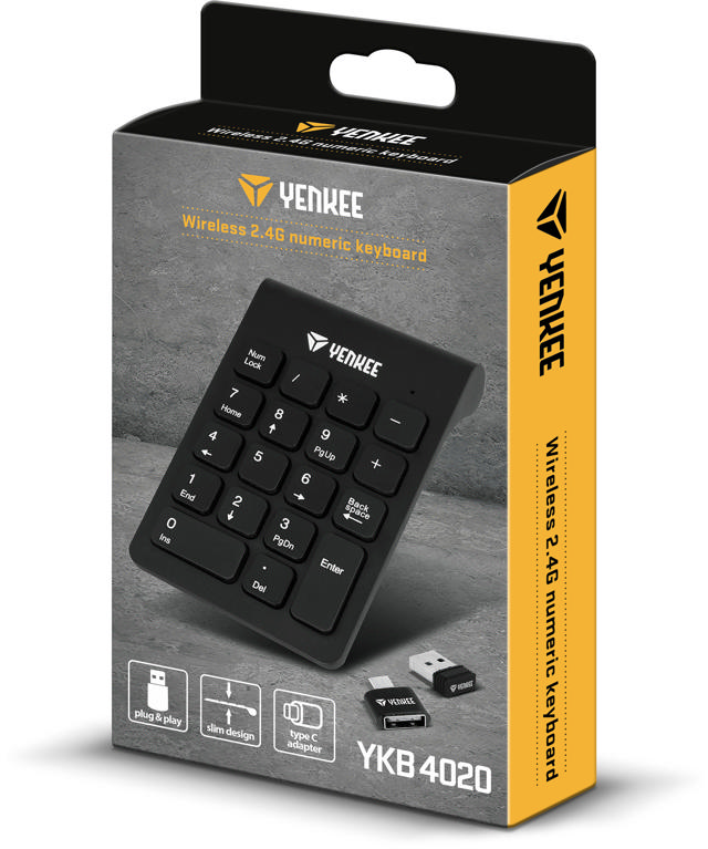 YENKEE YKB 4020 WIRELESS 2.4G NUMERIC KEYBOARD