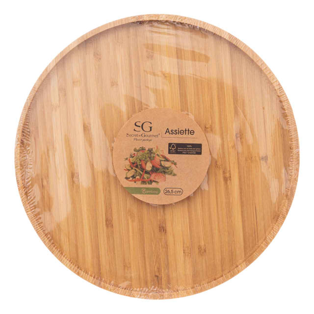 SECRET DE GOURMET PLATTER BAMBOO 26.5CM