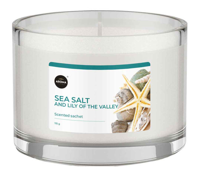 AROMA CANDLE SEA SALT & LILY OF THE VALLEY 115GR