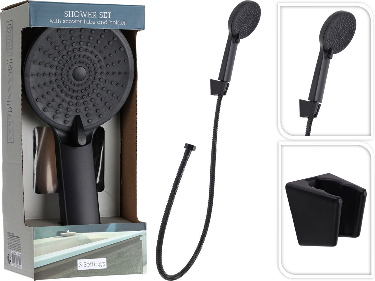 HANDSHOWER SET MATT BLACK