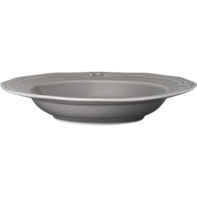 ATHENEE SOUP PLATE 23CM GREY