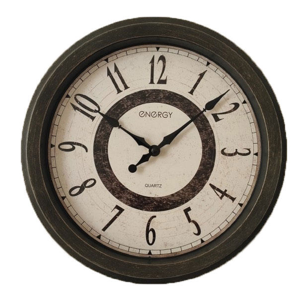 WALL CLOCK 30CM BROWN