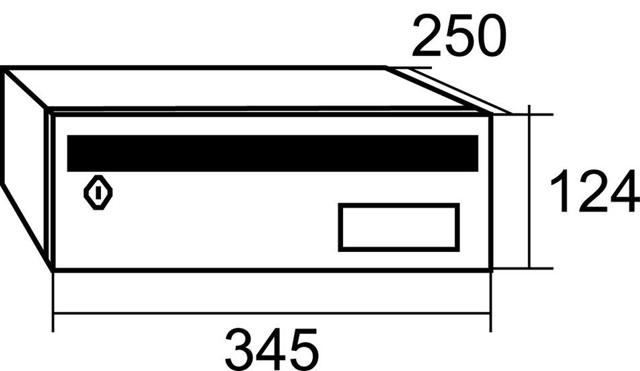 BTV ΓΡΑΜΜΑΤΟΚΙΒΩΤΙΟ BARAJAS ΜΑΥΡΟ 345X250X124MM