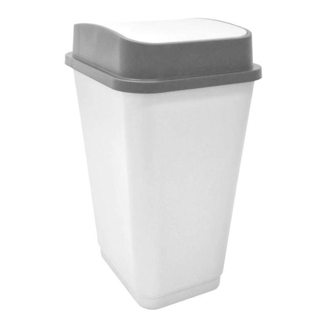 DEA SWING BIN OSLO 50L WHITE/GREY