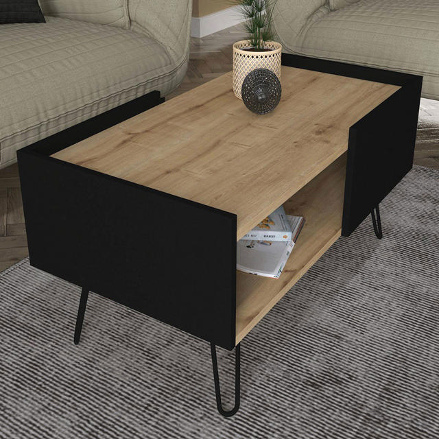 ARTELIBRE 14410191 SERIFOS COFFEE TABLE - NATURAL/BLACK