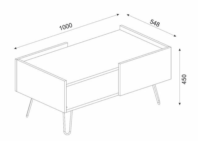 ARTELIBRE 14410190 SERIFOS COFFEE TABLE - NATURAL/WHITE