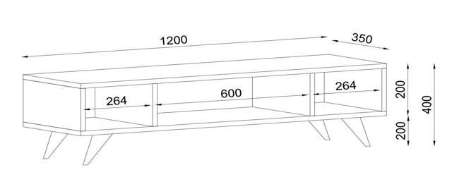 ARTELIBRE 14410049 SAMOS TV STAND -  WHITE