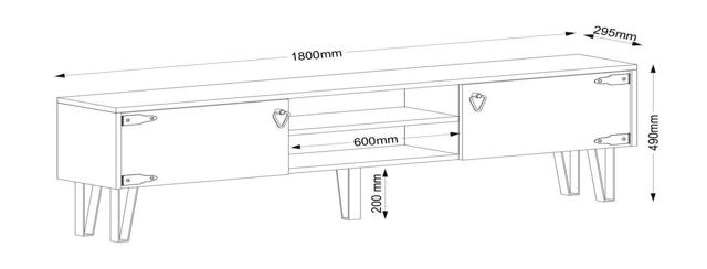 ARTELIBRE 14410045 THIRA TV STAND - BROWN