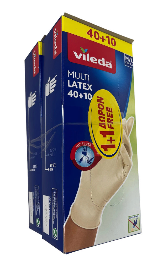 VILEDA GLOVES MULTILATES 40+10(1+1)