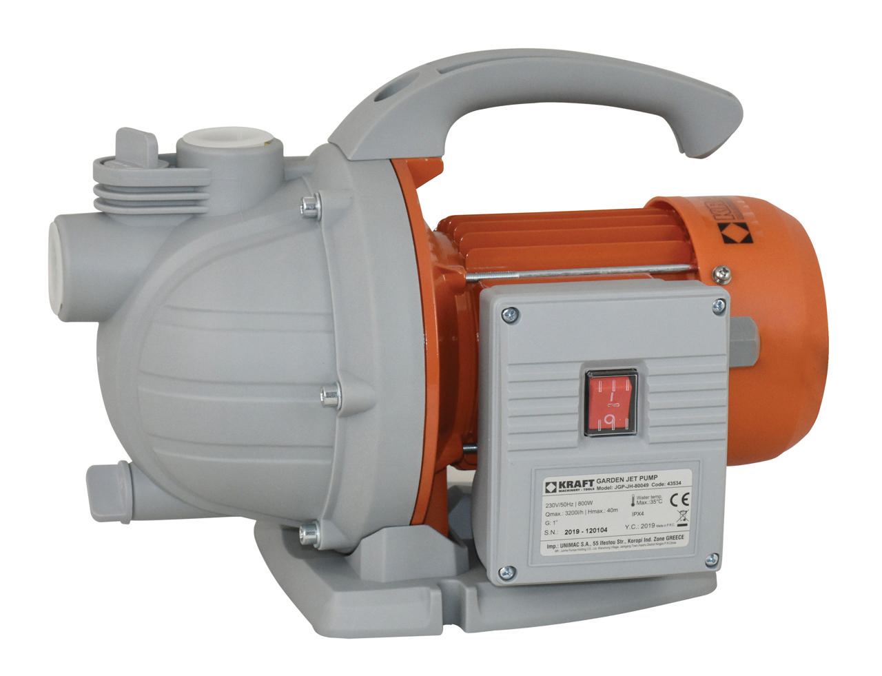 KRAFT 43534 ONE PHASE ELECTRIC PUMP 800W