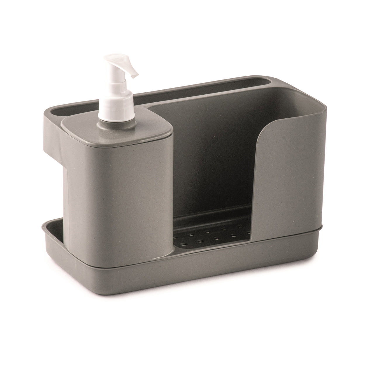 SNIPS RECTANGLE SPONGE HOLDER WITH DISPENSER - GREY