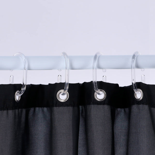 TENDANCE SET 12PCS SHOWER CURTAIN RINGS TRANSPARENT