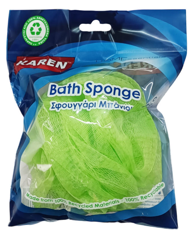 KAREN BATH MESH SPONGE 4 ASSORTED COLORS