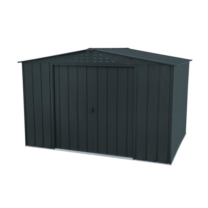 DURAMAX METAL TOP SHED 10X8FT ANTHRACITE