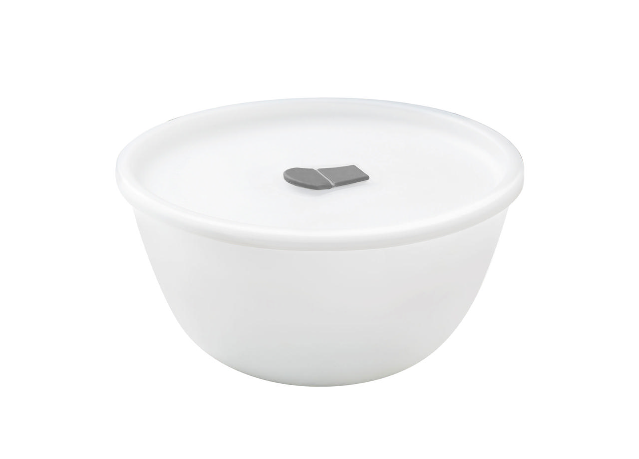 MIXING BOWL 1.5L WITH LID WHITE