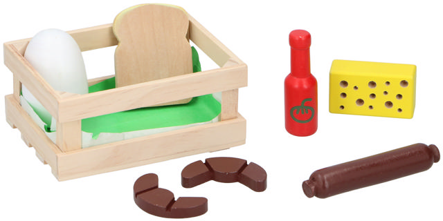 PLAYSET FOOD 4 ΔΙΑΦΟΡΕΤΙΚΑ ΣΧΕΔΙΑ DESIGN WOODEN