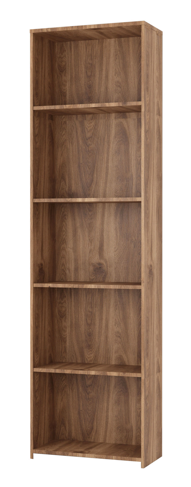 BOOKCASE 5 TIERS BRANDY 45Χ25Χ183CM  - OAK