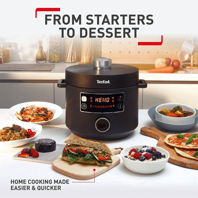 TEFAL CY7548 TURBO CUISINE PRESSURE COOKER 4.8L 4 PERSONS 10 PROGRAMS 1000W