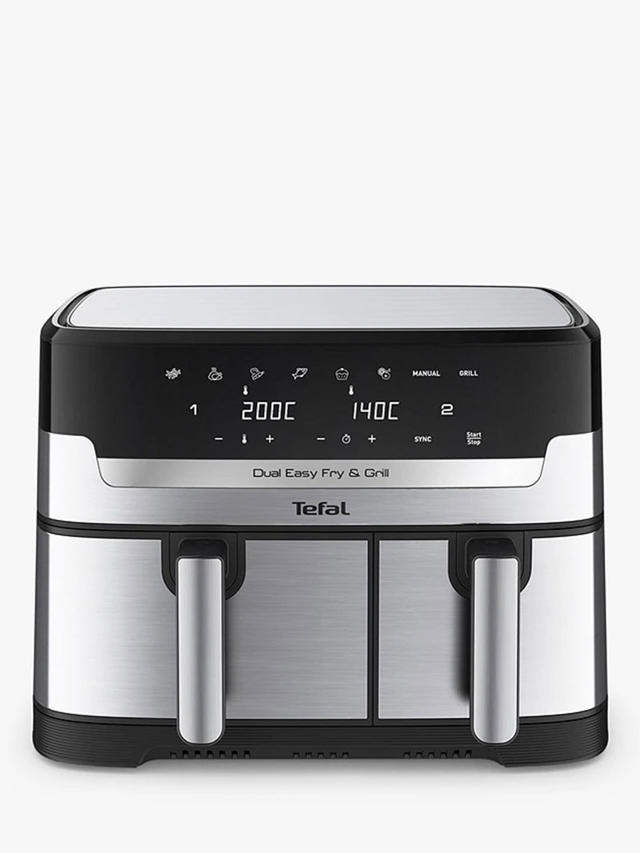 TEFAL EY905D EASY FRY AIR FRYER & GRILL 8.3L DUAL 5.2L+3.1L 1800W