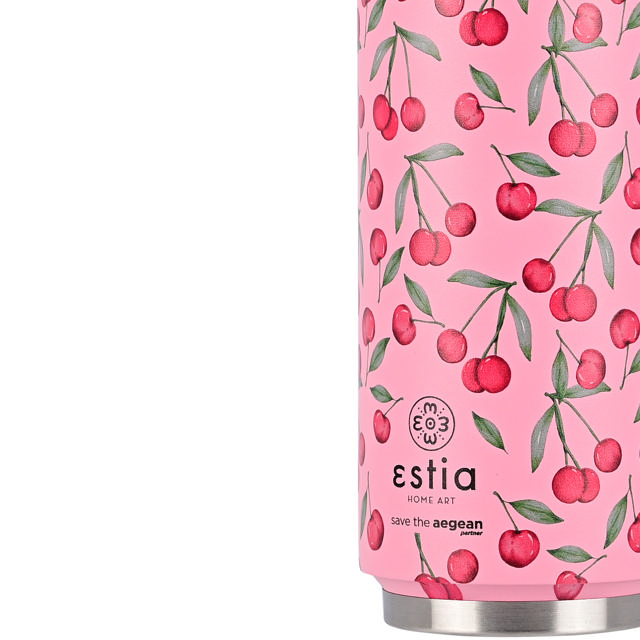 ESTIA 01-16791 ΘΕΡΜΟΣ TRAVEL CUP SAVE THE AEGEAN 500ML CHERRY ROSE