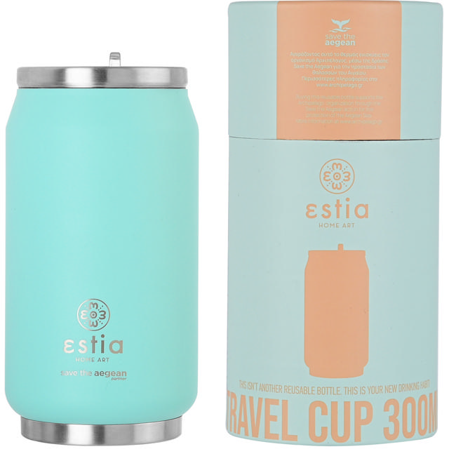 ESTIA 01-16708 TRAVEL CUP SAVE THE AEGEAN 300ML BERMUDA GREEN