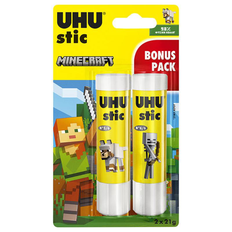 UHU GLUE STICK BACK TO SCHOOL 2X21G BONUS PACK