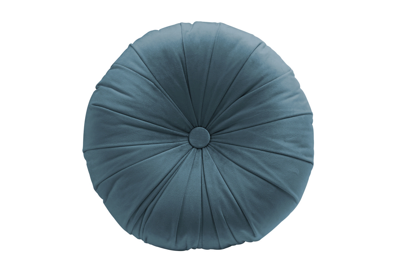 EASY HOME CUSHION DECOR ROUND VELOUR D40CM BLUE