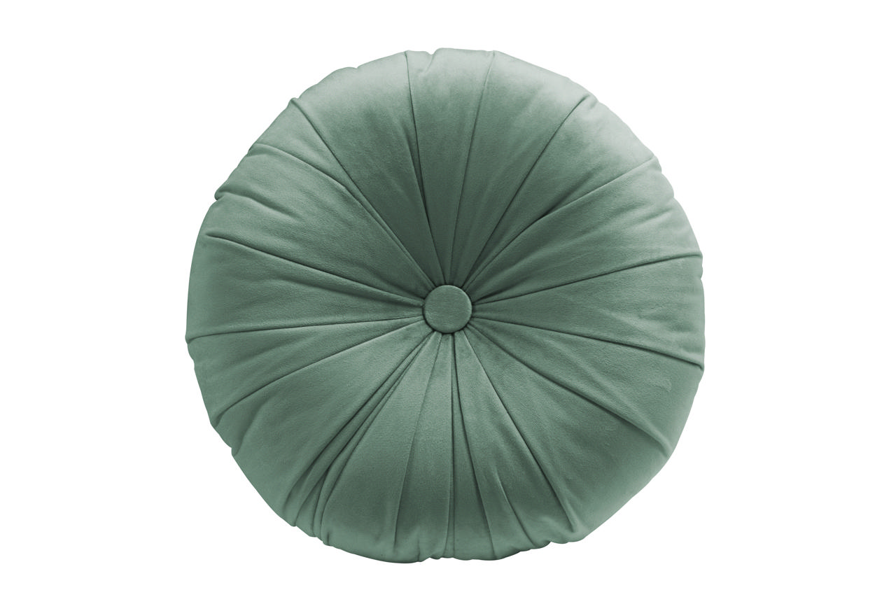 EASY HOME CUSHION DECOR ROUND VELOUR D40CM GREEN