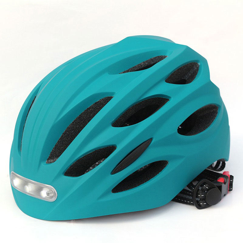 ALOHACYPRUS RECHARGEABLE ELECTRIC HELMET WITH LED LIGHT MEDIUM BLUE