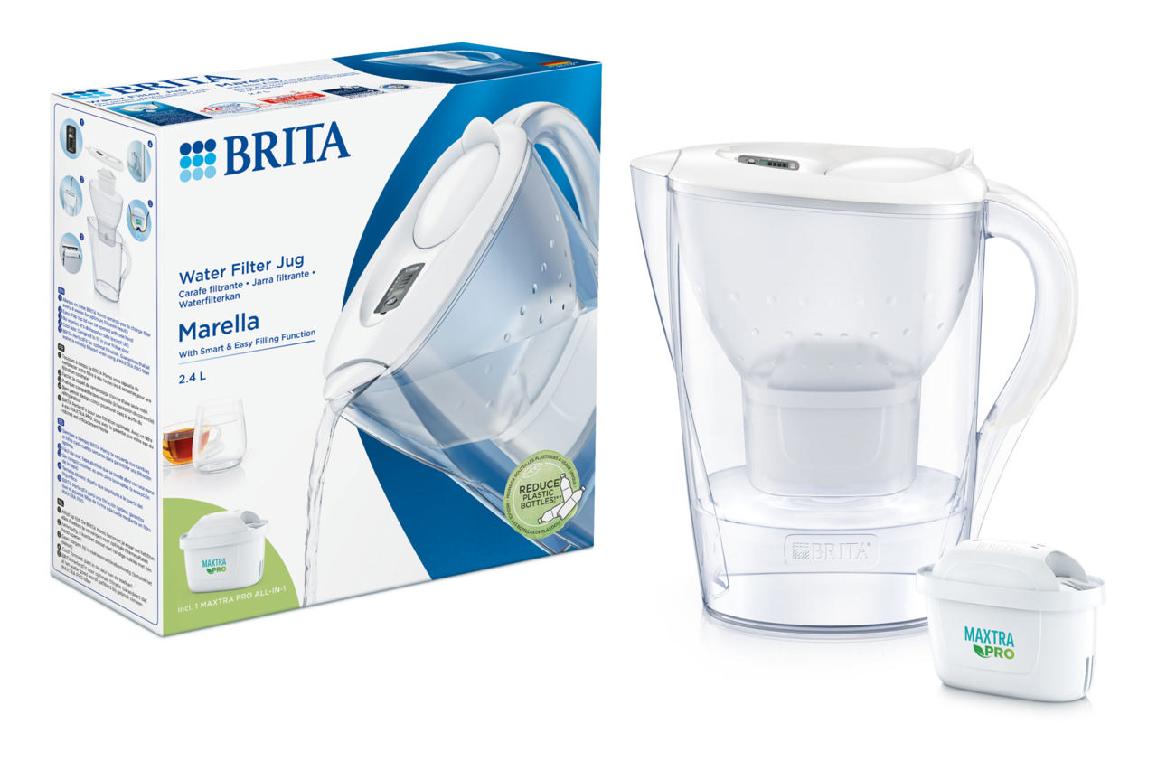 BRITA MARELLA MXPRO WATER FILTER JAR WHITE 2.4L