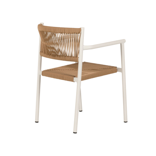 INGA OUTDOOR CHAIR 55.5X50X77.5CM - WHITE/NATURAL