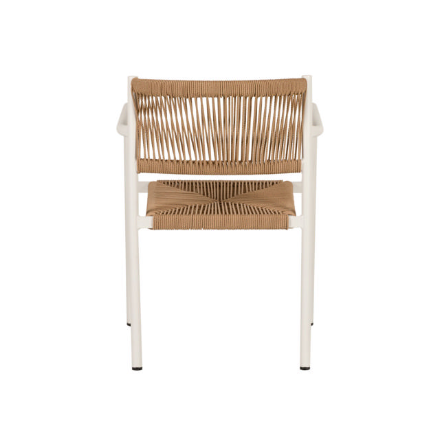 INGA OUTDOOR CHAIR 55.5X50X77.5CM - WHITE/NATURAL