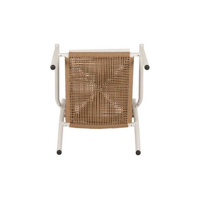 INGA OUTDOOR CHAIR 55.5X50X77.5CM - WHITE/NATURAL