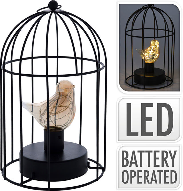 LAMP LED IN METAL BIRDCAGE