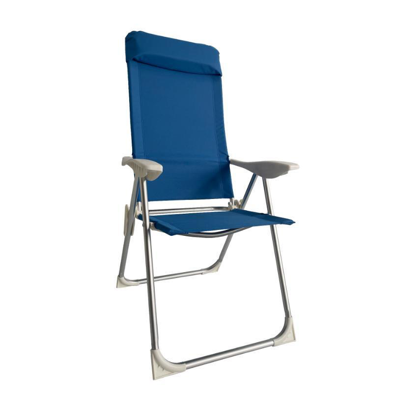 LEDA BEACH FOLDING CHAIR 5 POSITIONS - BLUE