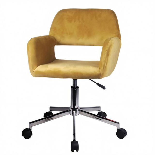 KLOI OFFICE CHAIR VELVET - YELLOW