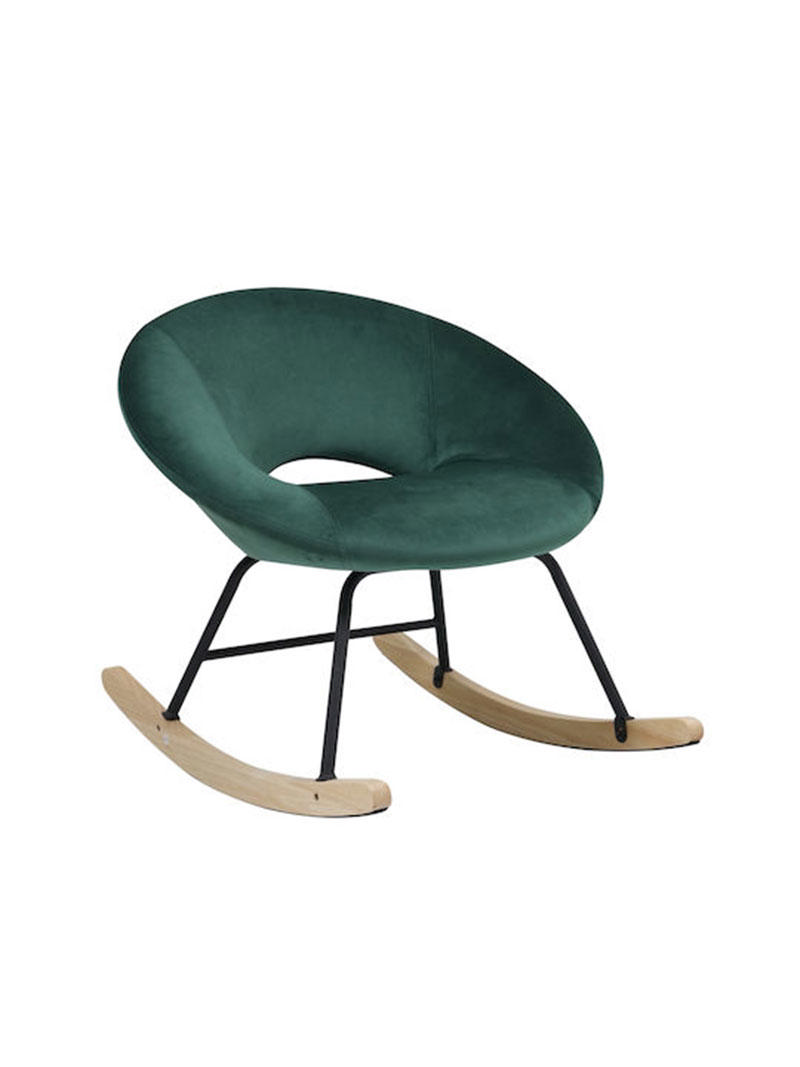 AIDEN CHAIR VELVET GREEN 73.5x85x73CM