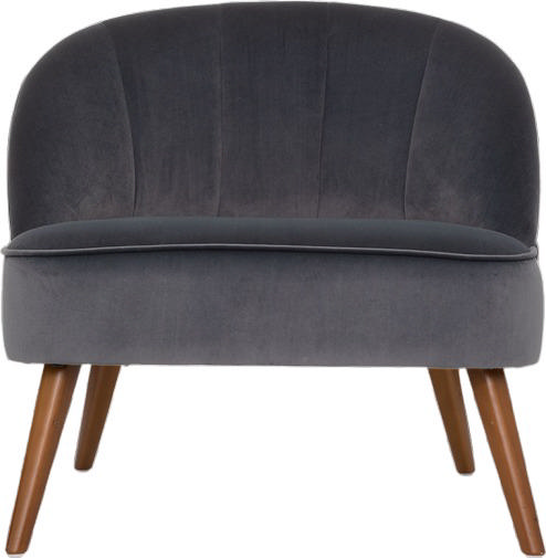 ATMOSPHERA NAOVA VELVET ARMCHAIR - GREY